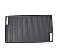 Pre Seasoned Cast Iron Reversible Rectangular Grill Griddle, Double Non Stick Family Pan Cookware with Handles, Heavy Duty Griddle for Stovetop Oven, Even