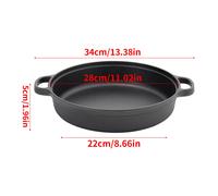 Pre-Seasoned Cast Iron Skillet with Dual Handles