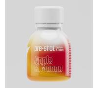 Pre-shot Pre-Workout - Natural Energy Boost with Beta Alanine, Beetroot & Mushrooms - No Jitters, No Crash - Vegan & Sugar-Free | 6 Pack (60ml) (60ml, Apple & Mango)