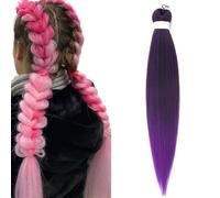 Pre Stretched Braiding Hair, 26 Inch Long Hair Extensions for Braiding Jumbo Box Braids, High Temperature Fiber Synthetic Afro Wigs Extension for Crochet Twist Braid Wigs (G)