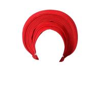 Pre Tied African Headtie Hat Turban Cap for Women Nigerian Aso Oke Headtie Auto Gele Head Wrap for Wedding Party-200G, Red, One Size