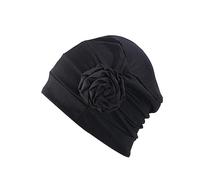 Pre Tied Headwrap Chemo Beanie Hat Headwear Women Headscarf Turban Beanie Hat with Side Flower Petite