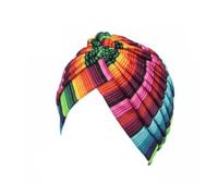 Pre Tied Headwrap Chemo Headwear for Women UK Beanie Scarf Turban Cap Alopecia Bandana Head Cover (Rainbow Waves)