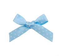Pre-Tied Satin Bows 1cm for polka Dot Multi-Color Pre-Tied Satin(Blue) | satin fabric, resists fading and fraying, skin-friendly texture, for ideal for long-term crafts, washable material
