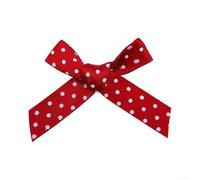 Pre-Tied Satin Bows 1cm for polka Dot Multi-Color Pre-Tied Satin(Burgundy) | satin fabric, resists fading and fraying, skin-friendly texture, for ideal for long-term crafts, washable material
