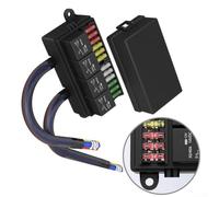 Pre Wired 12V Fuse Relay Box with 4 Relays and 12 ATCATO Fuses 3 x 10A, 20A, 25A, 30A for Vehicle Electrical Protection