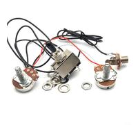 Pre-wired Electric Guitar Wiring Harness Kit Featuring 3-Way For Toggle Switch 1 Volume 1 Tone and 500K Pots for Standard Guitar Builds