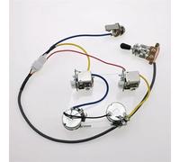 Pre Wired Guitar Harness 1 Set Electric Guitar Pickup Wiring Harness Push Pull Converter Potentiometers For Epi LP SG No Welding(Black A)