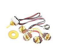 Pre Wired Guitar Harness A500K+B500K Potentiometer Guitar Wiring Harness 2 Tones Amp Volume Complete Circuit Wiring