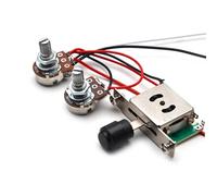 Pre Wired Guitar Harness Electric Guitar Circuit Assembly A/B500K Electronic 15mm Handle Length 1V1T Wiring Harness Control Cir(Black)