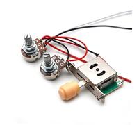 Pre Wired Guitar Harness Electric Guitar Circuit Assembly A/B500K Electronic 15mm Handle Length 1V1T Wiring Harness Control Cir(Yellow)