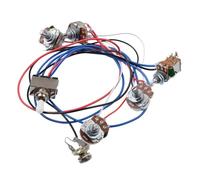 Pre Wired Guitar Harness Electric Guitar Circuit Assembly Da Electronic A500K 2V2T Electric Guitar Wiring Harness Circuit Complete Set(White)