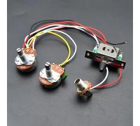 Pre Wired Guitar Harness Electric Guitar Wiring Harness Prewired Kit A500k B500K 18mm Shaft Big Pot Wiring Harness(3 WAY)
