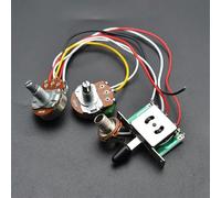 Pre Wired Guitar Harness Electric Guitar Wiring Harness Prewired Kit A500k B500K 18mm Shaft Big Pot Wiring Harness(5 WAY)