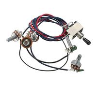Pre Wired Guitar Harness Pickups Wiring Harness Kit 2T2V 500K Pots 3 Way For Dual Humbucker LP Style Electric Guitar