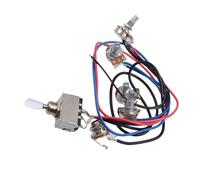 Pre Wired Harness Kits 1 Set of Pre wired 2v2t 3 way Toggle Switch 500k Resistor For GB Replacement Guitars