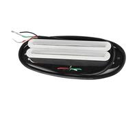Pre-Wired Pickup Harness Kit 1PCS Ceramic Hot Dual Rails Humbucker Pickup 6K For ST Electric Guitar 4 Colors Choose(White)