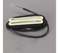 Pre-Wired Pickup Harness Kit 1PCS Ceramic Hot Dual Rails Humbucker Pickup 6K For ST Electric Guitar 4 Colors Choose(Yellow)