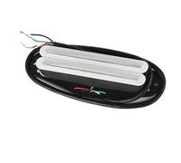 Pre-Wired Pickup Harness Kit 1PCS Ceramic Hot Dual Rails Humbucker Pickup 6K For ST Electric Guitar 4 Colors Choose(White)