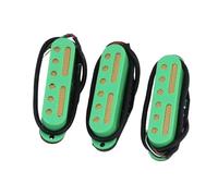 Pre-Wired Pickup Harness Kit 3PCS Yellow 48/50/52mm Single Coil Pickup To Humbucker Electric Guitar(Green)