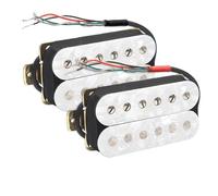 Pre-Wired Pickup Harness Kit 6-String N7.5K/B15K Output Electric Guitar Humbucker Adjustable Screw Dual Coil Guitar Coil Splitting Pickup(White)