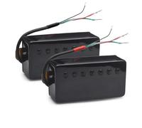 Pre-Wired Pickup Harness Kit 7-String Guitar Brass Cover Humbucker Slotted Screw 8.5K/14K Coil Splitting Pickup For LP Electric Guitar(B+N A)