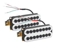 Pre-Wired Pickup Harness Kit 8-String Electric Guitar Humbucker Pickup Pole Piece Adjustable Coil Splitting Four Conduct With Shield Cable(B+N)