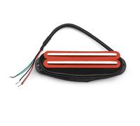 Pre-Wired Pickup Harness Kit 9K Twin Blade Dual Rail Humbucker Double Coil Pickup For FD ST Electric Guitar Replacement Multi-Colour Options(Red 2)