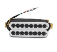 Pre-Wired Pickup Harness Kit Adjustable Pole Piece 8-String Electric Guitar Humbucker Pickup Coil Splitting Four Conduct With Shield Cable(Bridge C)