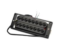 Pre-Wired Pickup Harness Kit Adjustable Pole Piece 8-String Electric Guitar Humbucker Pickup Coil Splitting Four Conduct With Shield Cable(Neck A)