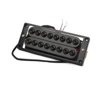 Pre-Wired Pickup Harness Kit Adjustable Pole Piece 8-String Electric Guitar Humbucker Pickup Coil Splitting Four Conduct With Shield Cable(Bridge A)