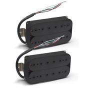 Pre-Wired Pickup Harness Kit Alnico 5 Humbucker Pickup Double Coil Electric Guitar Pickup Black Guitar Parts Warm Sound 7.5K/15K Output(B+N 1)