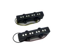 Pre-Wired Pickup Harness Kit Black Electric Bass Guitar Pickups SD 4 String Jazz Bass Pickup J Model 1Set(B+N)