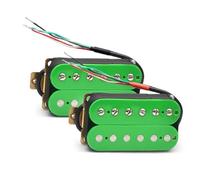 Pre-Wired Pickup Harness Kit Colorful Humbucker Electric Guitar Pickup Coil Spliting Pickup Dual Coill Pickup 4 Conduct Cable N-7.5K/B-15K Output(Green)