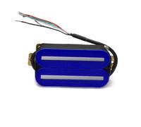 Pre-Wired Pickup Harness Kit Dual Blade Hot Rail Electric Guitar Humbucker Pickup Ceramic 4-Wires Guitar Parts With 57mm Steel Pole Multi Color(Blue 1)