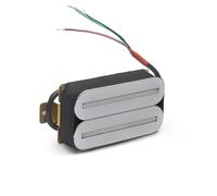 Pre-Wired Pickup Harness Kit Dual Blade Hot Rail Electric Guitar Humbucker Pickup Ceramic 4-Wires Guitar Parts With 57mm Steel Pole Multi Color(Silver)