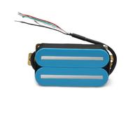 Pre-Wired Pickup Harness Kit Dual Blade Hot Rail Electric Guitar Humbucker Pickup Ceramic 4-Wires Guitar Parts With 57mm Steel Pole Multi Color(Blue 2)