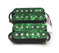 Pre-Wired Pickup Harness Kit Electric Guitar Humbucker Adjustable Screw Dual Coil For 6 String Guitar Coil Spliting Pickup N7.5K/B15K Output(Green)