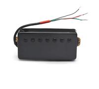 Pre-Wired Pickup Harness Kit Guitar Brass Cover Humbucker Slotted Screw 8.5K/14K Coil Splitting Pickup For LP 7-String Electric Guitar Chrome(N 1)