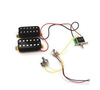 Pre-Wired Pickup Harness Kit Guitar Humbucker Pickups With 3 Way Guitar Converter 500K Potentiometer 1T1V Wiring Harness Prewired Electric Guitar Pickup(Black)
