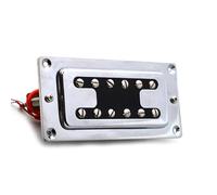 Pre-Wired Pickup Harness Kit H-shaped Copper Cover Electric Guitar Double Coil Pickup Double Fast Pickup Metal Frame(Silver)