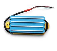 Pre-Wired Pickup Harness Kit Hot Rail 2-Dual Blade Electric Guitar High Output Track Type Four Coil Humbucker Pickup(Blue)