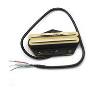 Pre-Wired Pickup Harness Kit Humbucker Bridge Pickup Dual Coil Bridge Pickup Dual Rail Pickup For TL Electric Guitar(Yellow)