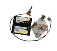 Pre-Wired Pickup Harness Kit Humbucker Pickups Alnico 5 Pro Push/Pull Wiring Harness Electric Guitar Double Coil Pickup For Guitar Parts(Black 6)