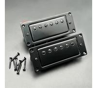 Pre-Wired Pickup Harness Kit Mini Humbucker 68X29MM 6 Hole Electric Guitar Pickup Coil Splitting Pickup For LP Guitar (Neck And Bridge Are Universal)(Black 2PC)