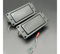 Pre-Wired Pickup Harness Kit Mini Humbucker 68X29MM Sealed Electric Guitar Pickup Neck&Bridge Coil Splitting Pickup For LP Guitar Black/Chrome(2PC A)