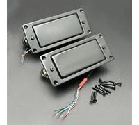 Pre-Wired Pickup Harness Kit Mini Humbucker Sealed Electric Guitar Pickup Neck&Bridge Coil Splitting Pickup For LP Guitar Black/Chrome/Gold 68X29MM(2PC A)