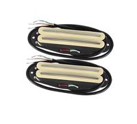 Pre-Wired Pickup Harness Kit Set Of Alnico 5 Hot Dual Rails Humbucker Pickups 9K+12K For Electric Guitar Parts(Yellow)