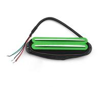 Pre-Wired Pickup Harness Kit Twin Blade Dual Rail Humbucker Double Coil Pickup For FD ST Electric Guitar Replacement 9K Resistance(Green)