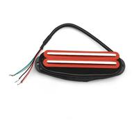 Pre-Wired Pickup Harness Kit Twin Blade Dual Rail Humbucker Double Coil Pickup For FD ST Electric Guitar Replacement 9K Resistance(Red 3)